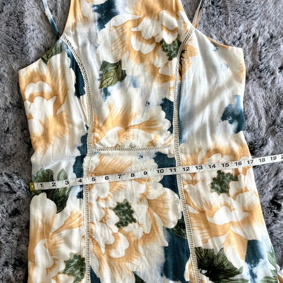 Farm Rio EUC Greenfield Midi Dress Sundress Floral White medium Anthropologie - Picture 14 of 16